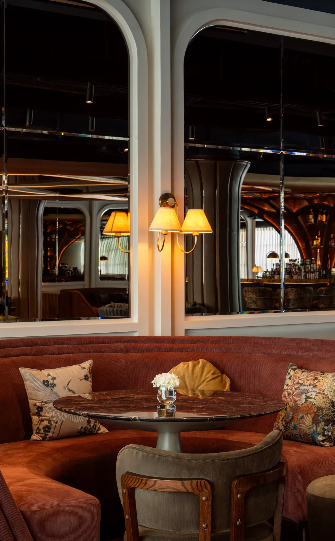 A cozy space next to the bar, for laidback catch-ups or big celebrations.