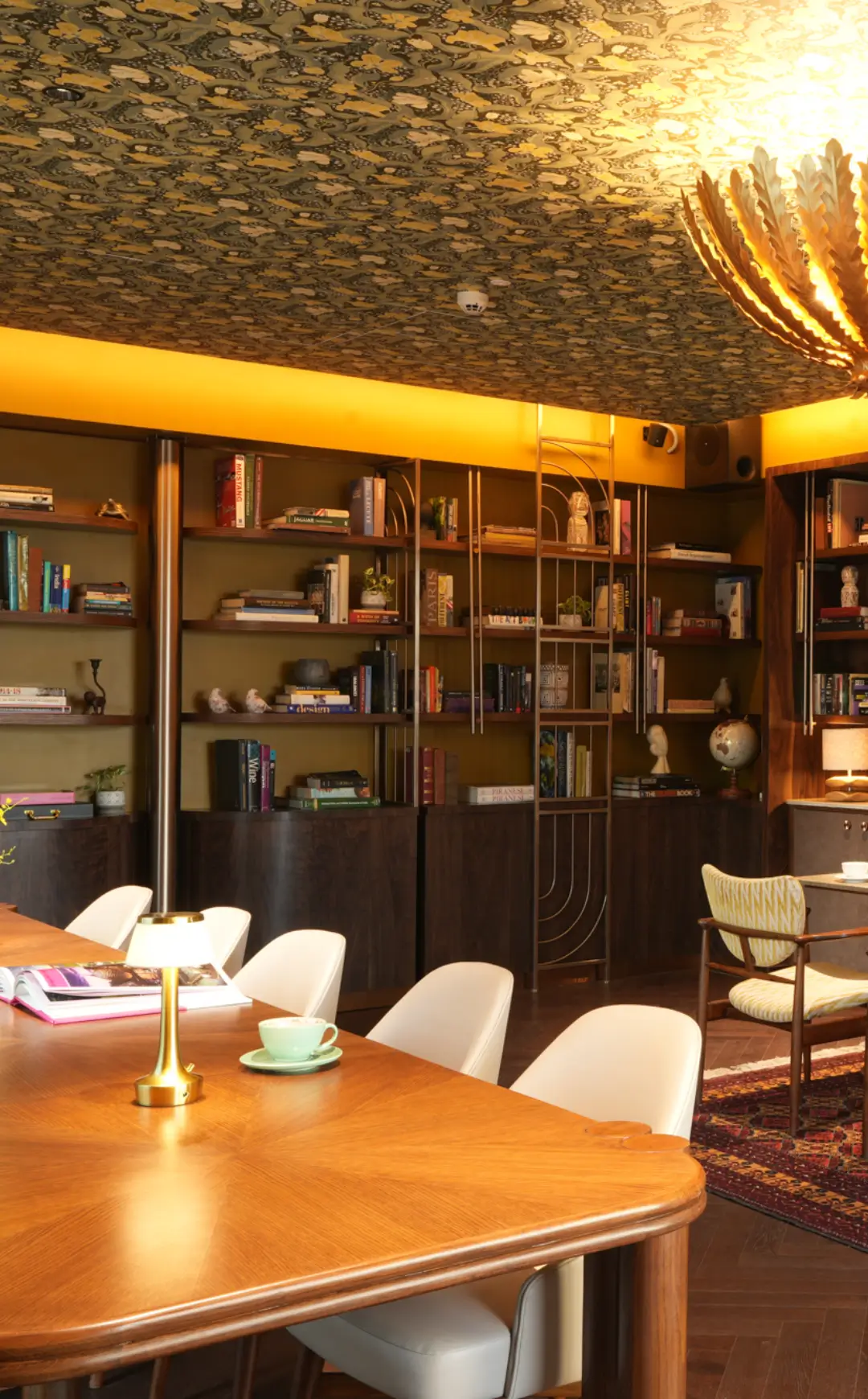 Inviting Library for exchanging books and ideas at The Quorum Hyderabad 